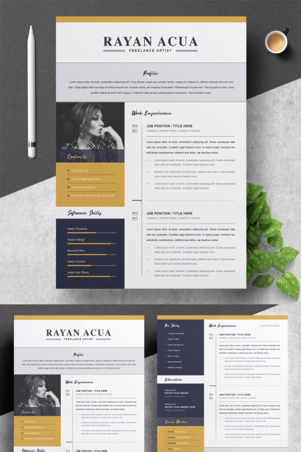 Template #80368 Page Resume Webdesign Template - Logo template Preview