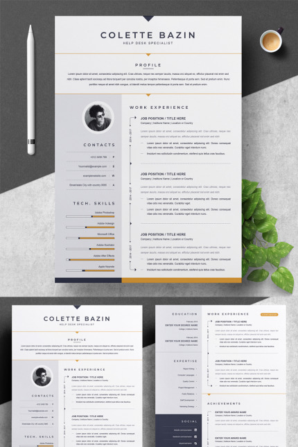 Template #80373 Page Resume Webdesign Template - Logo template Preview