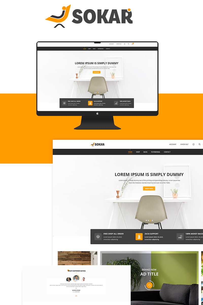Sokar - Furniture Shop PSD sablon 80369