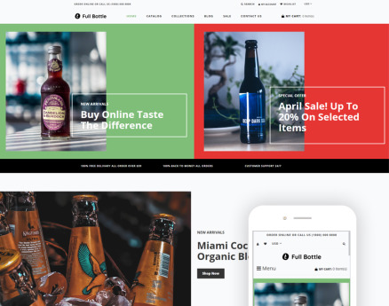 Full Bottle - Drinks Store Clean Shopify Theme
