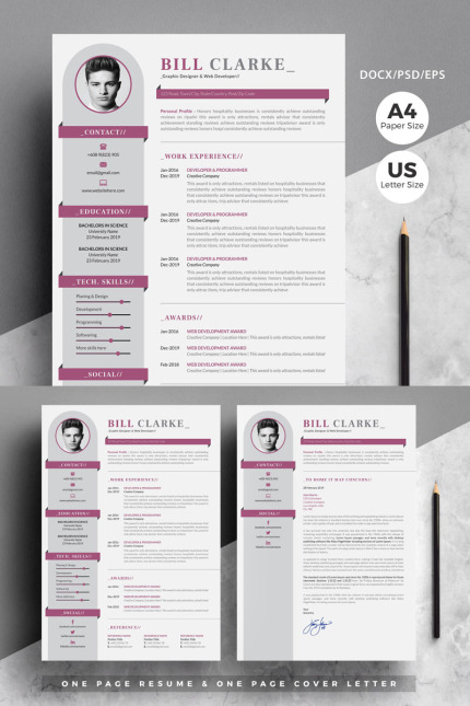 Template #80440 Cv Cover Webdesign Template - Logo template Preview