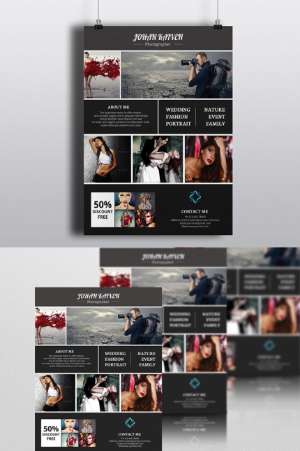 Template #80467 Photographer Flyer Webdesign Template - Logo template Preview