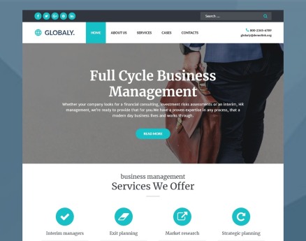 Globaly - Business Multipurpose Modern Elementor WordPress Theme