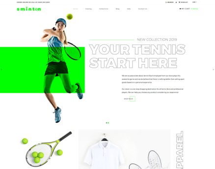 Sminton - Tennis Store Clean Shopify Theme