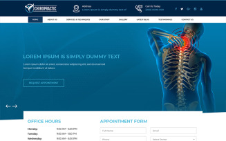 Chiropractic - Chiropractic Clinic PSD Template