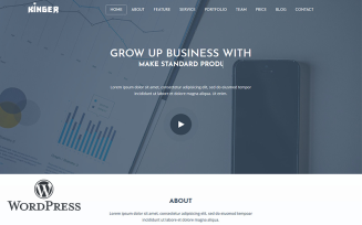 Kinger - Personal Business Portfolio Landing WordPress Theme