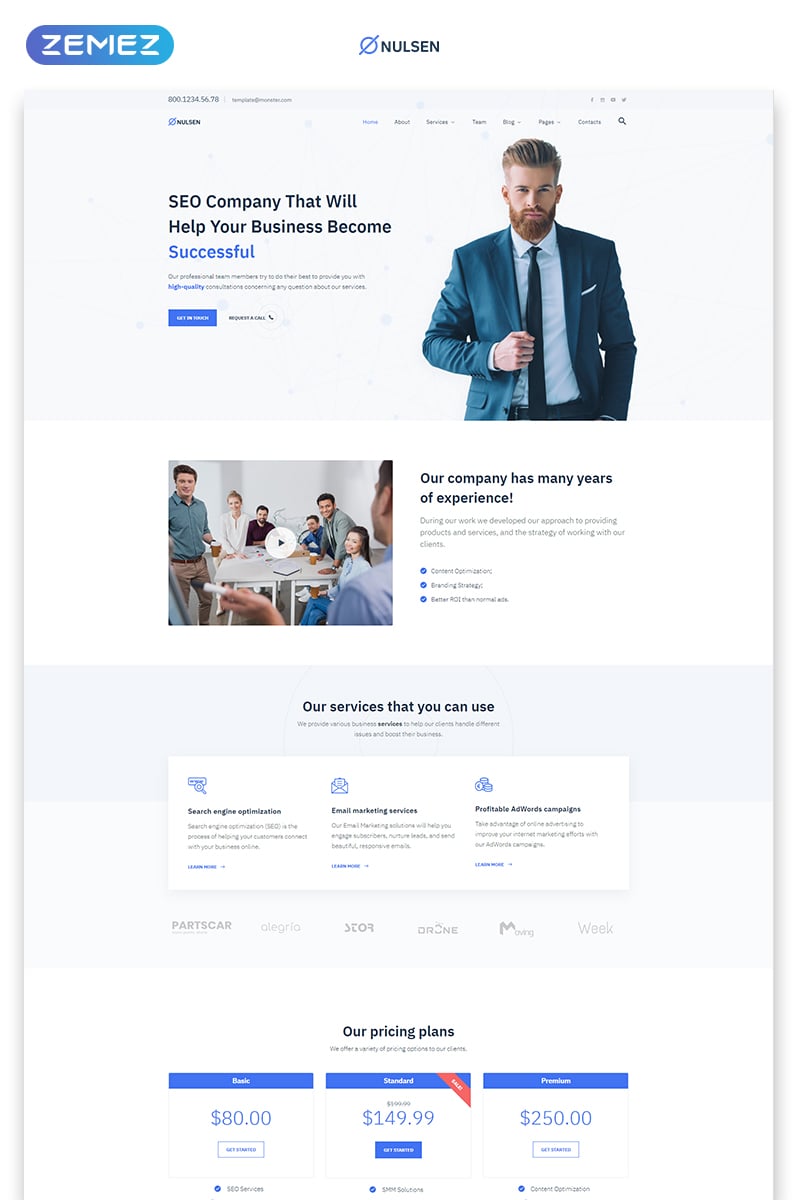 Nulsen - SEO Company Clean Multipage HTML5 Website Template