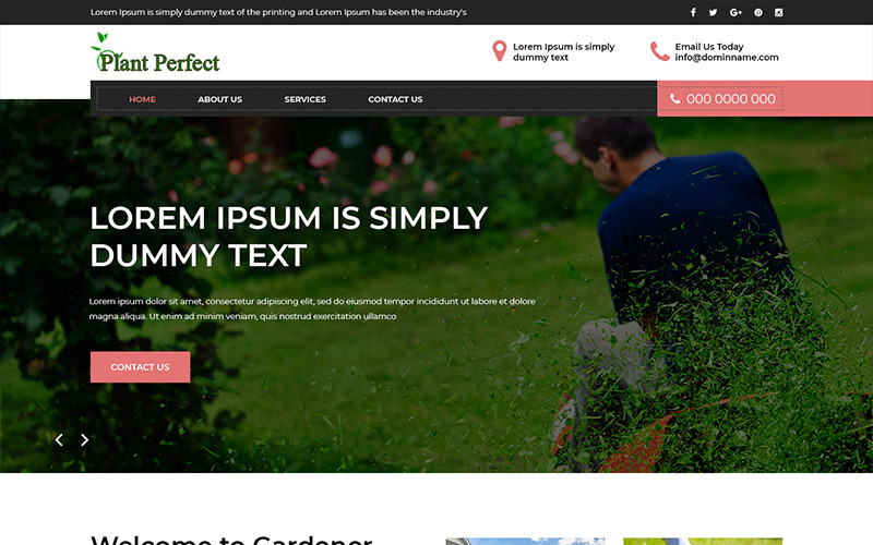 Plant Perfect - Gardening PSD Template