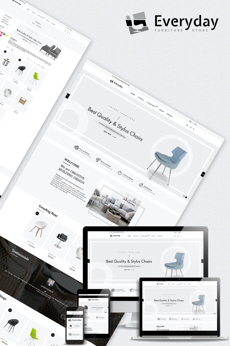 Responzivní Shopify motiv "Everyday - Furniture Multipurpose" #80495 - screenshot