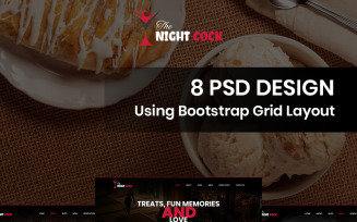 The Night Cock - Cocktail Bar PSD Template