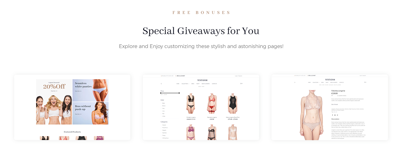lingerie ecommerce modern elementor woocommerce theme