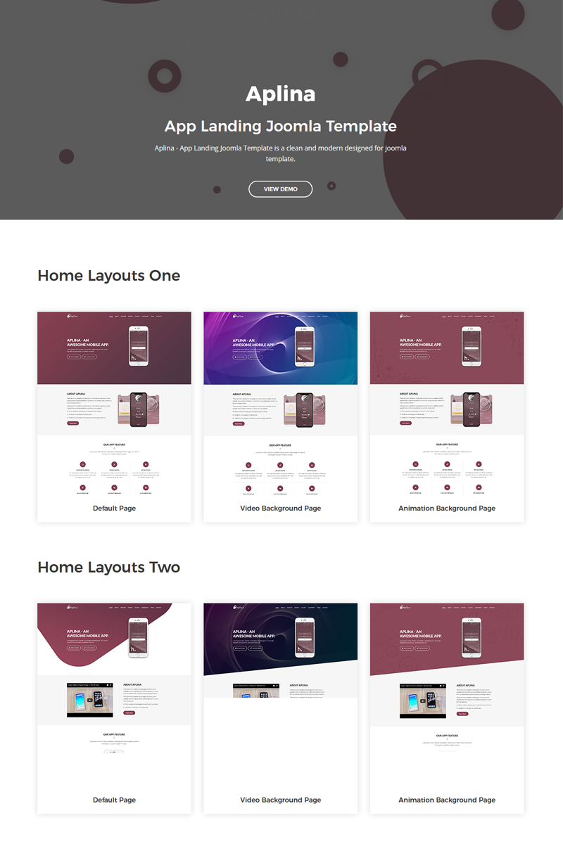 Aplina - App Landing Joomla 5 Template