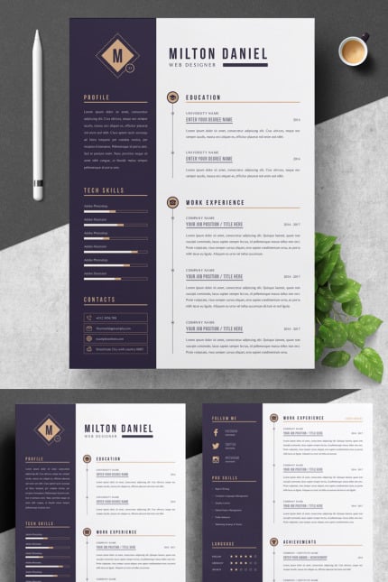 Template #80549 Resume 2 Webdesign Template - Logo template Preview