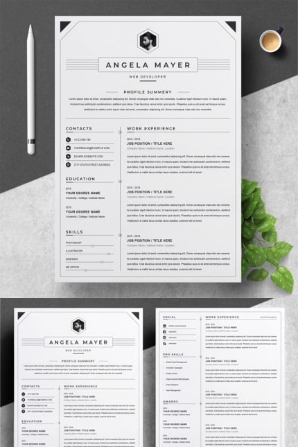 Template #80550 Page Resume Webdesign Template - Logo template Preview