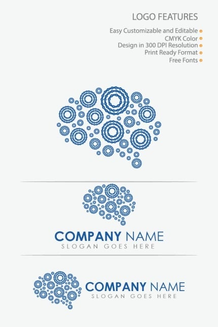 Template #80568 Brain Connection Webdesign Template - Logo template Preview