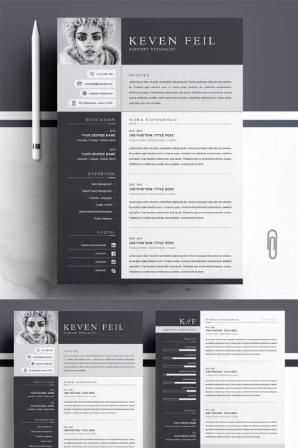 Template #80577 Page Resume Webdesign Template - Logo template Preview