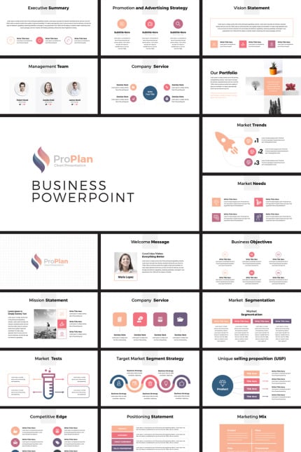 Template #80579 Powerpoint Business Webdesign Template - Logo template Preview