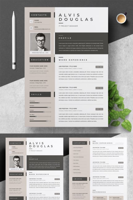 Template #80582 Page Resume Webdesign Template - Logo template Preview