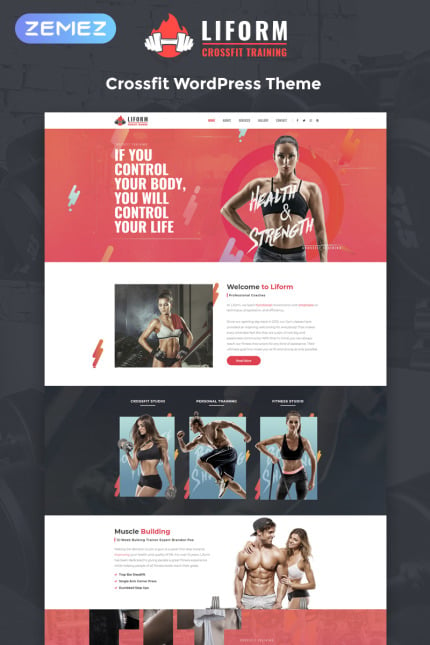 Template #80591 Crossfit Gym Webdesign Template - Logo template Preview