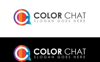 Color Chat Logo Template