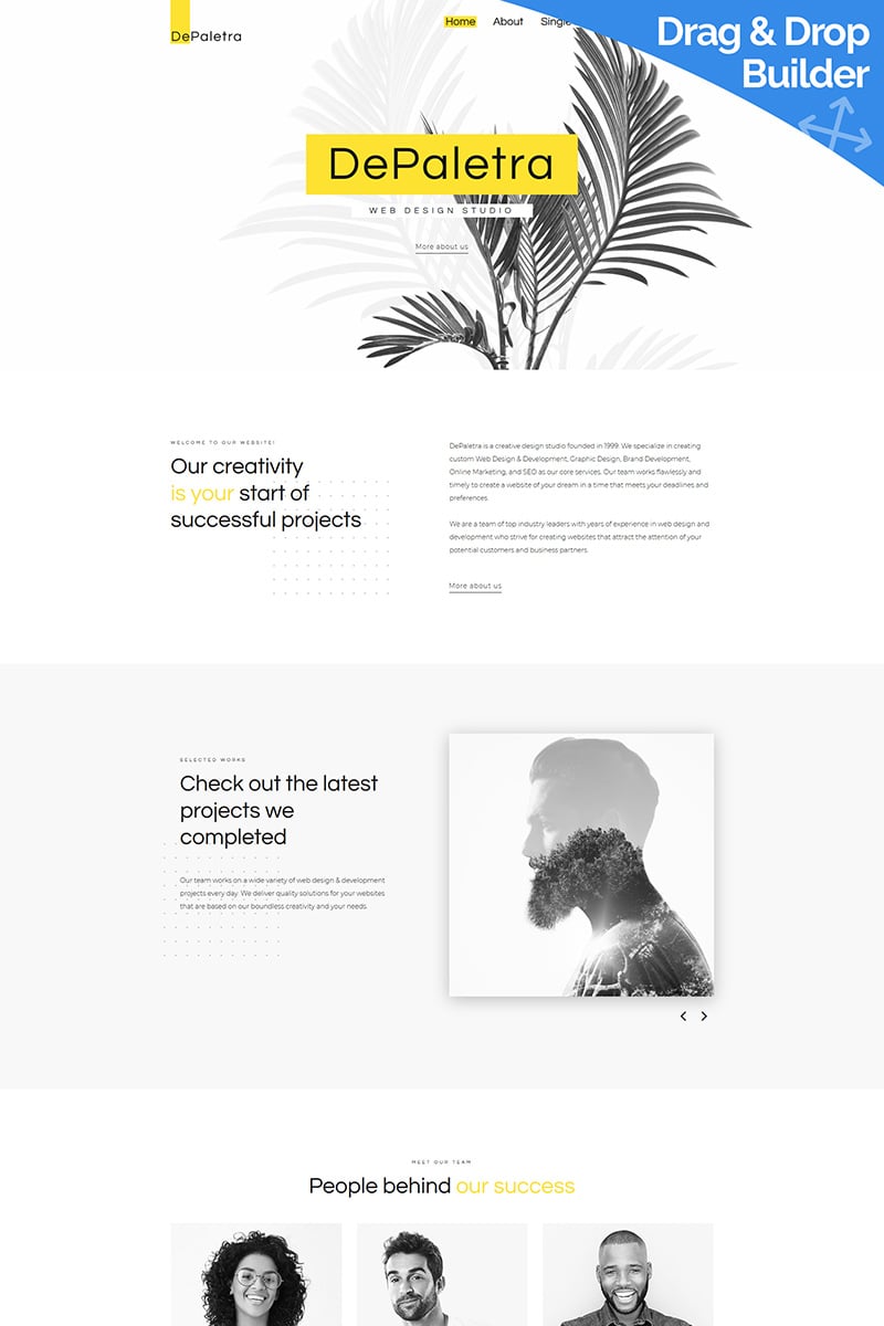 DePaletra - Design Studio Moto CMS 3 Template - screenshot