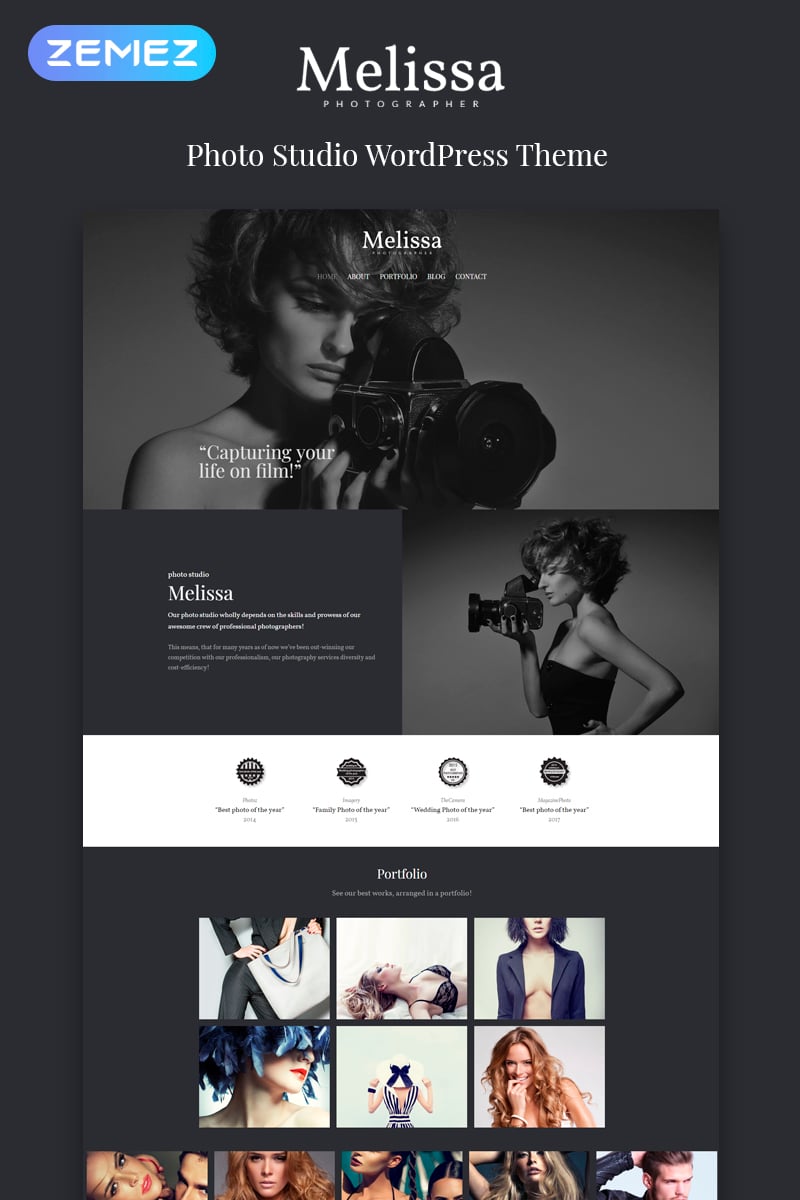 Melissa - Photography Multipurpose Creative Elementor WordPress Theme - screenshot