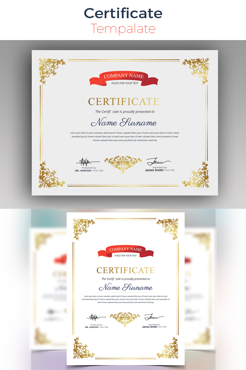 Template di certificato #80524 "Sophisticated Modern" - screenshot