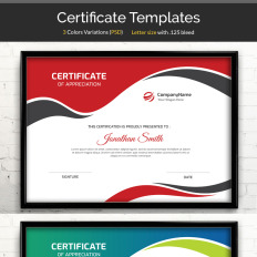 Zertifikat Vorlagen Auszeichnungs Templates Templatemonster