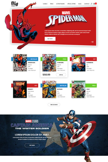 Template #80611 Store Marvel Webdesign Template - Logo template Preview