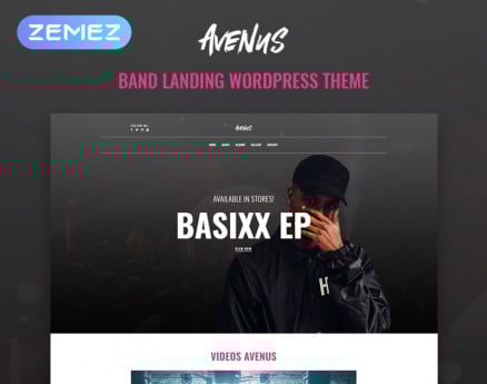 Avenus - Music One Page Modern Elementor WordPress Theme