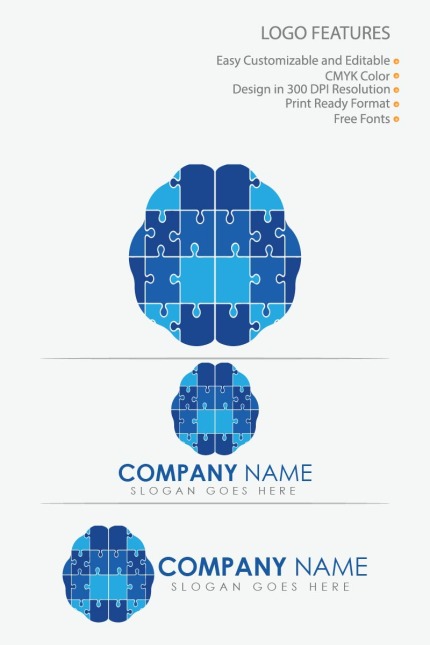 Template #80663 Puzzle Logo Webdesign Template - Logo template Preview