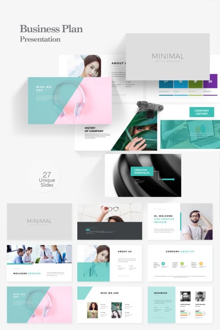 Template #80684 Powerpoint Business Webdesign Template - Logo template Preview