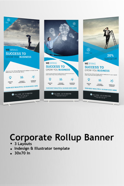 Template #80694 Roll-up Banner Webdesign Template - Logo template Preview