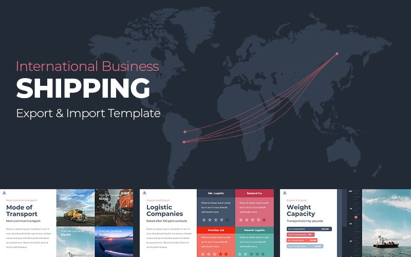 Shipping PowerPoint template PowerPoint Template