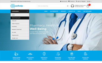Squadhelp - Medicine Store PSD Template