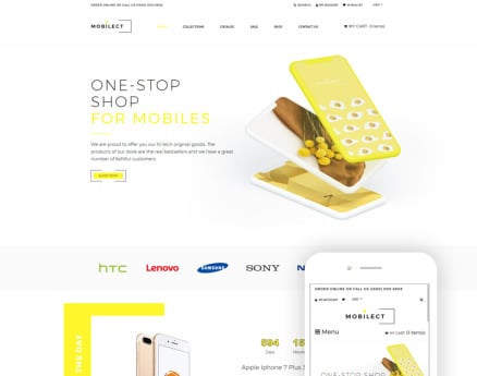 Mobilect - Mobile Store Multipage Clean Shopify Theme