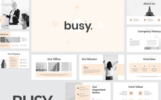 Busy Modern Clean Business PowerPoint template