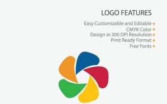 Colorful Geometric Shape Logo Template