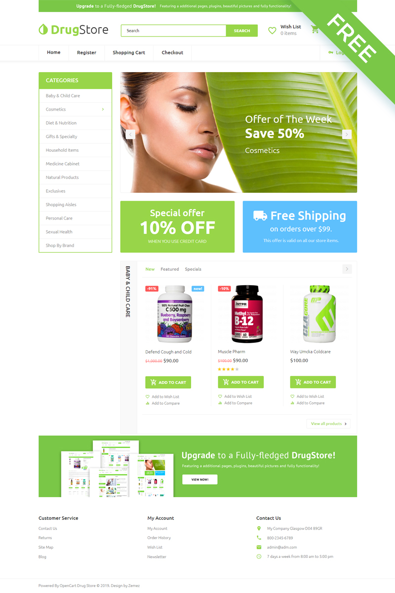 Drug Store - Drug Store Multipage Clean №80798 - скриншот