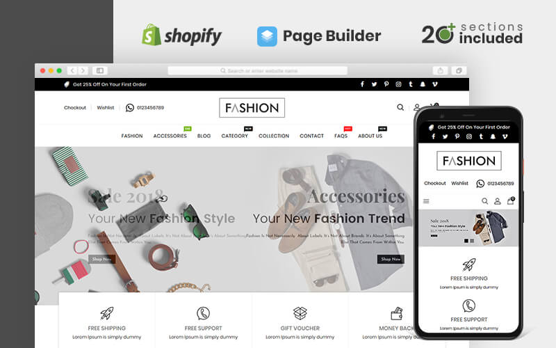 Fashion Clothing and Accessories Shopify Theme