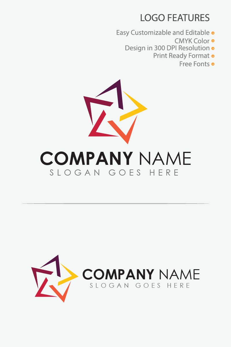 Tema di Loghi #80721 "Geometric Star"