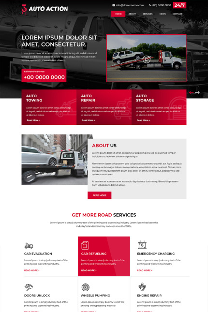 Template #80831 Towing Auto Webdesign Template - Logo template Preview