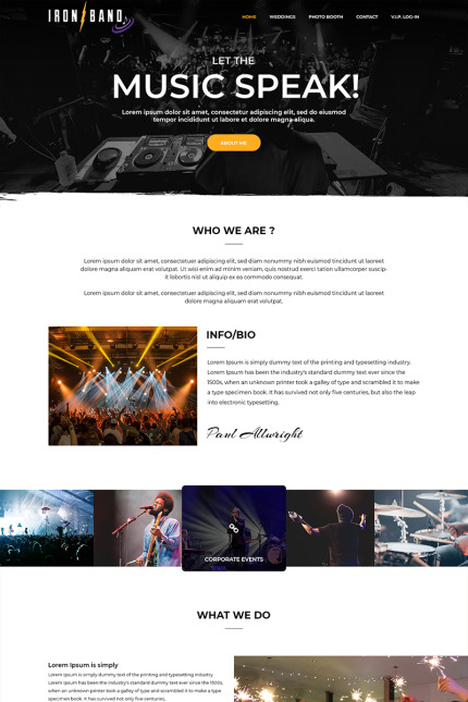 Template #80882 Band Theme Webdesign Template - Logo template Preview