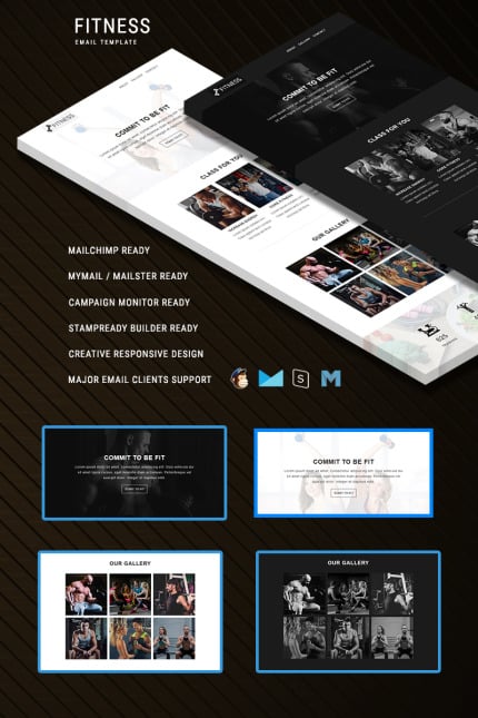 Kit Graphique #80893 Newsletter Gym Web Design - Logo template Preview