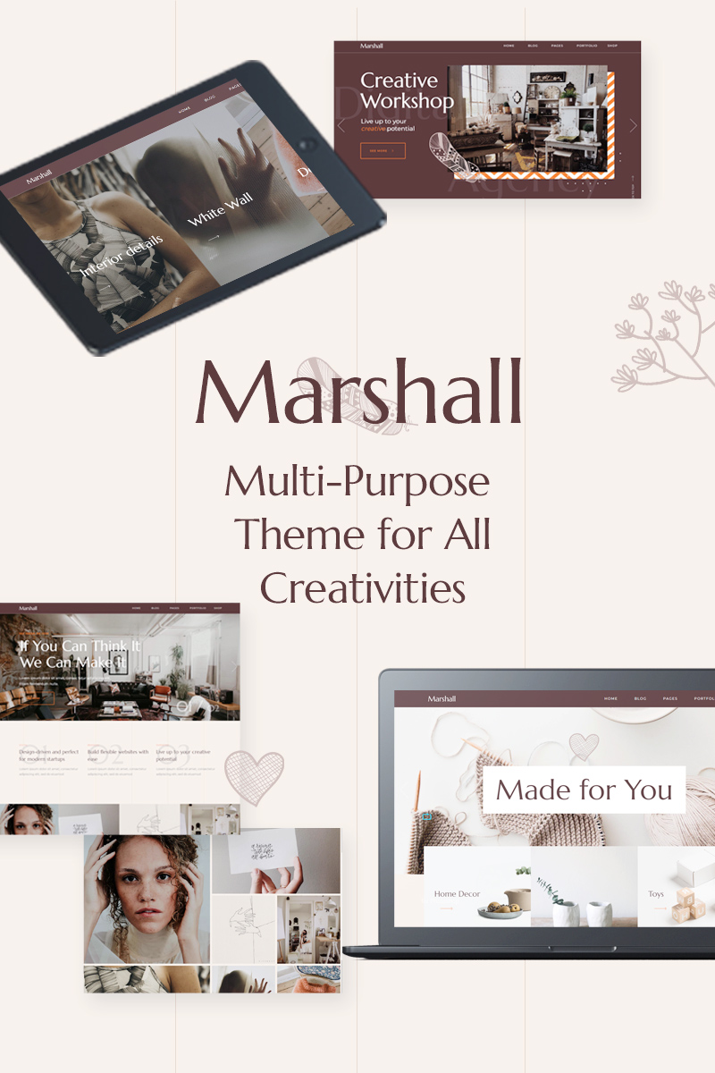 Marshall - A Creative Multipurpose Tema WordPress №80841