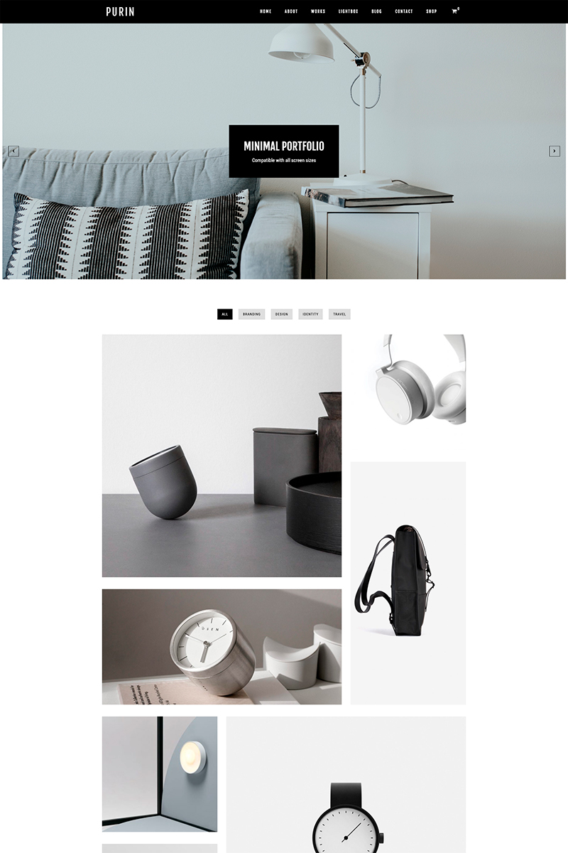 Purin - Minimal Portfolio & WooCommerce WordPress sablon 80823