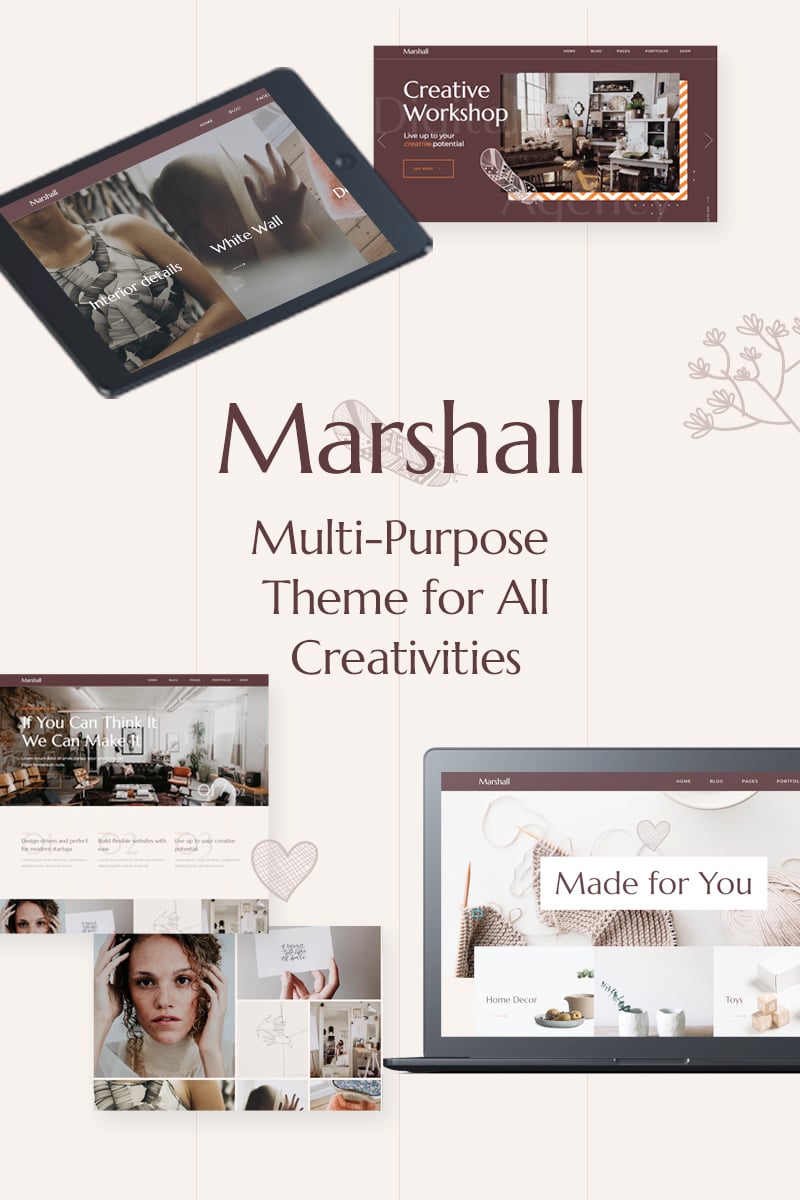 WordPress Theme namens "Marshall - A Creative Multipurpose" #80841