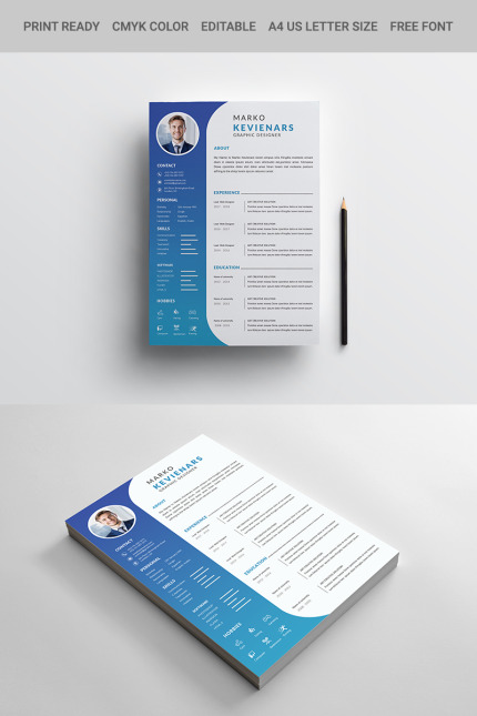 Template #80972 Resume Business Webdesign Template - Logo template Preview