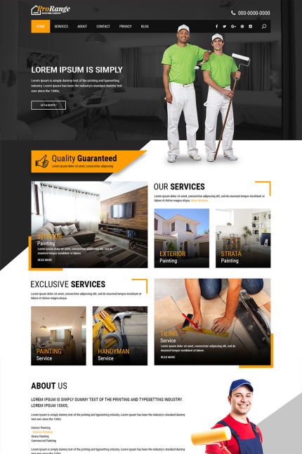 Template #80990 Painting Service Webdesign Template - Logo template Preview