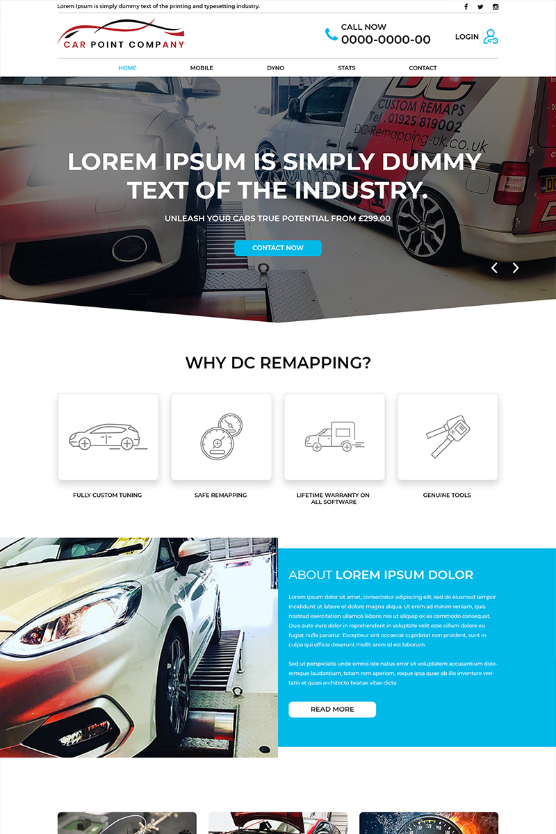 Download Car Point- Car Service Company PSD Template - PSD шаблон на тему ремонт  авто